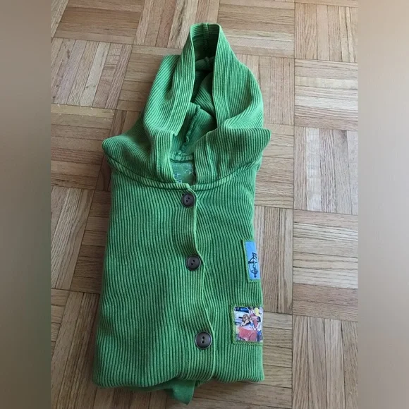 Michael Leu Collection (Boutique) Sweater Cardigan, 100% Cotton, Sweet Pea - XL - Picture 7 of 12